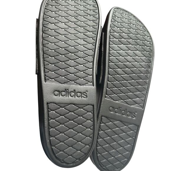 Adidas Mens 13/Womens 14 Adilette Comfort Slides Sandals Black/Black 3S - Picture 4 of 6